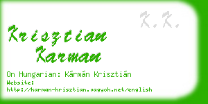 krisztian karman business card